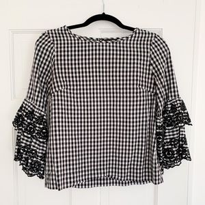JCrew Petite Gingham Blouse